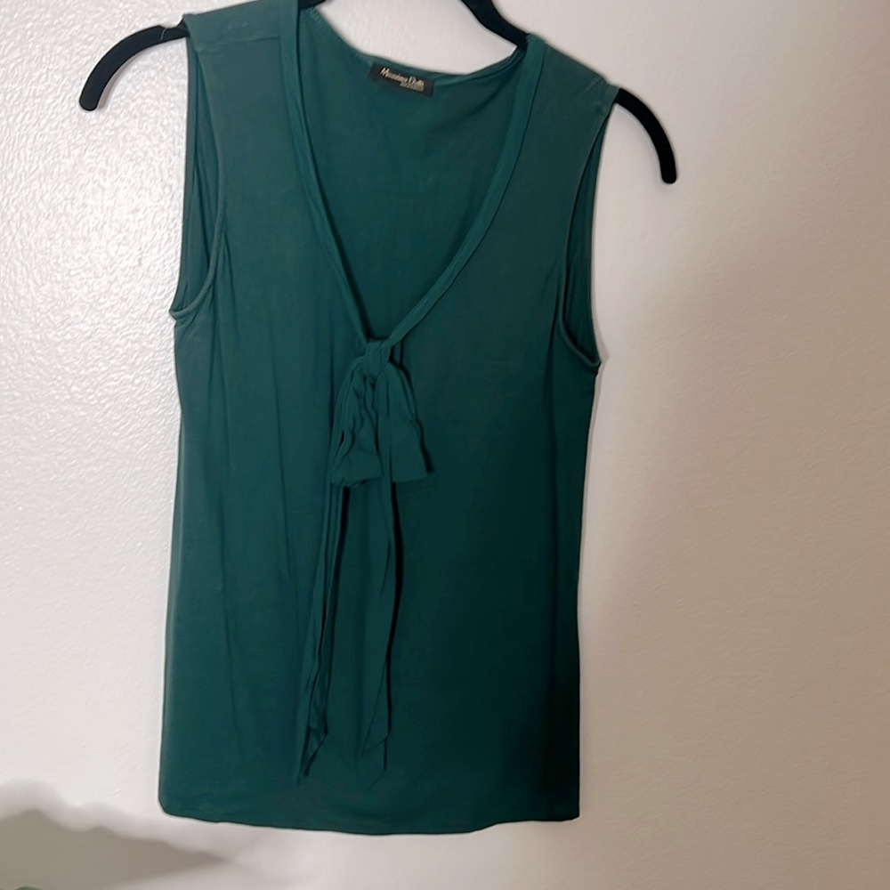 Massimo Duti Basic Top Greenish Blue